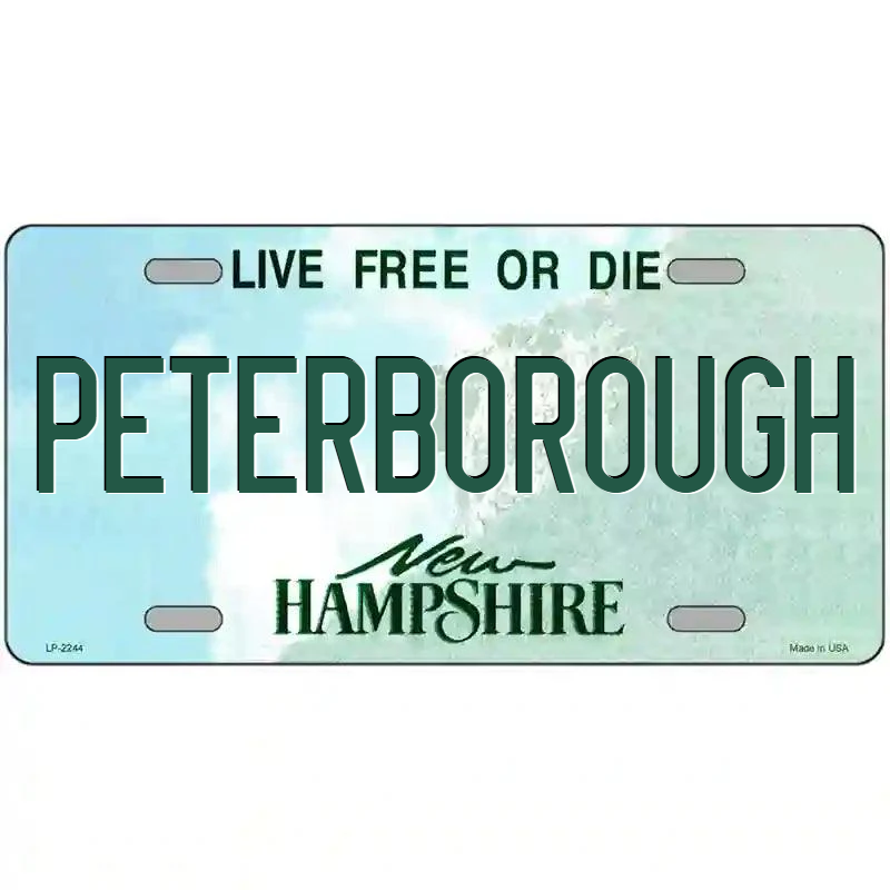 Peterborough New Hampshire Metal Sign