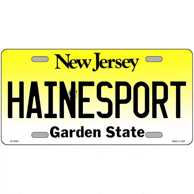 Hainesport New Jersey Metal Sign