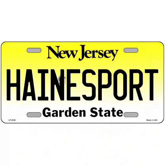 Hainesport New Jersey Metal Sign