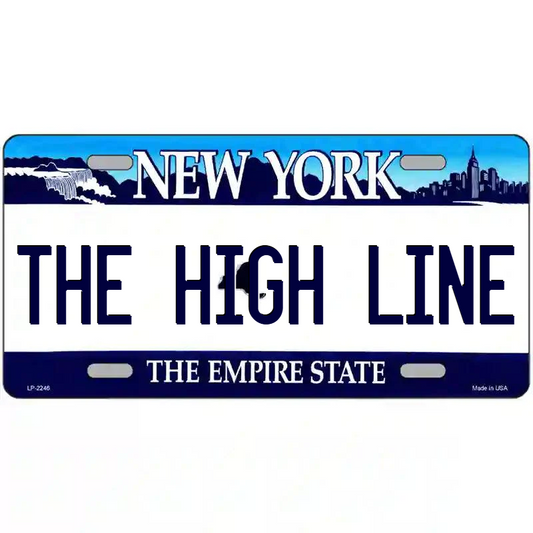 The High Line New York Blue Metal Sign