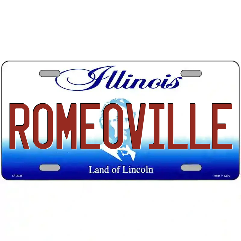 Romeoville Illinois Metal Sign