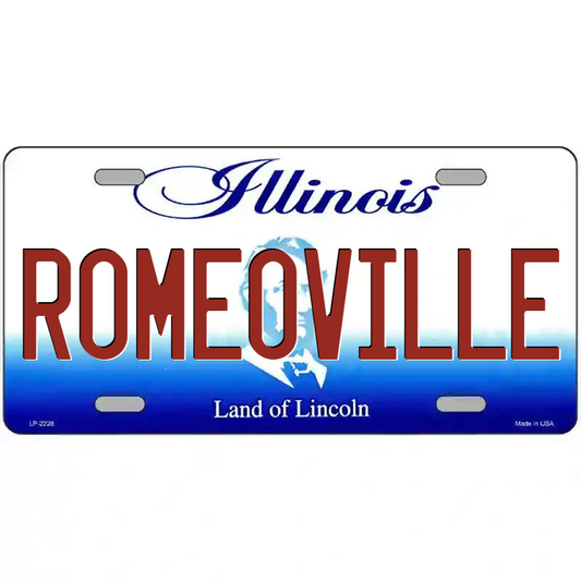 Romeoville Illinois Metal Sign