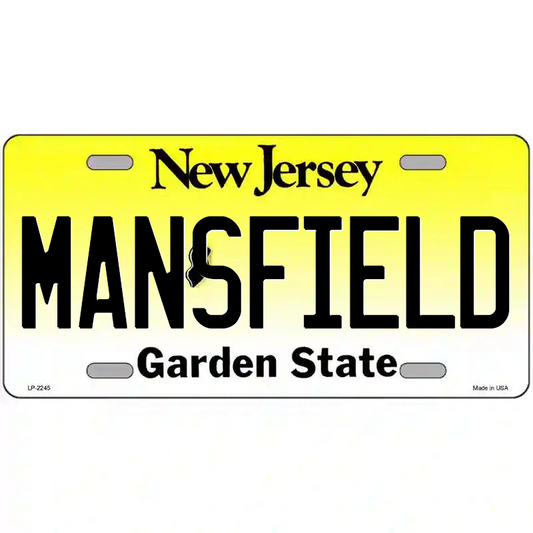Mansfield New Jersey Metal Sign