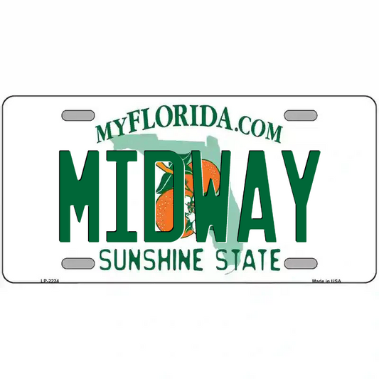 Midway Florida Metal Sign