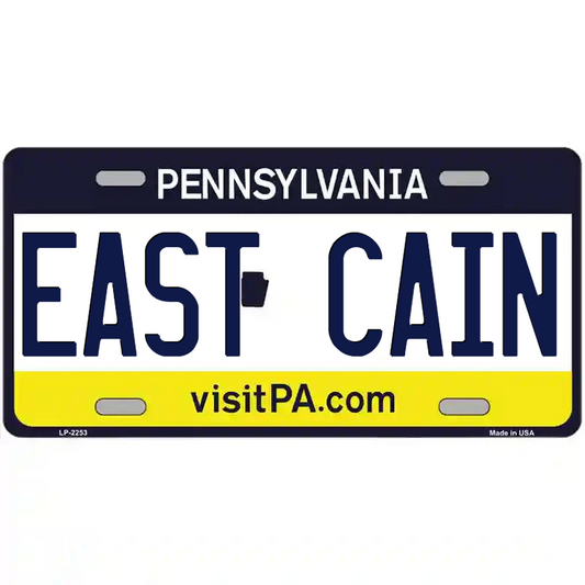 East Cain Pennsylvania Metal Sign