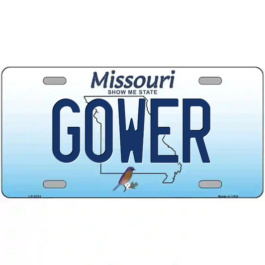 Gower Missouri Metal Sign