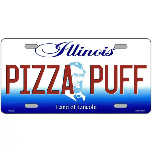 Pizza Puff Illinois Metal Sign