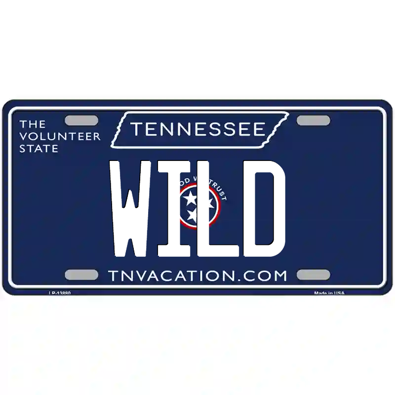 Wild Tennessee Blue Metal Sign