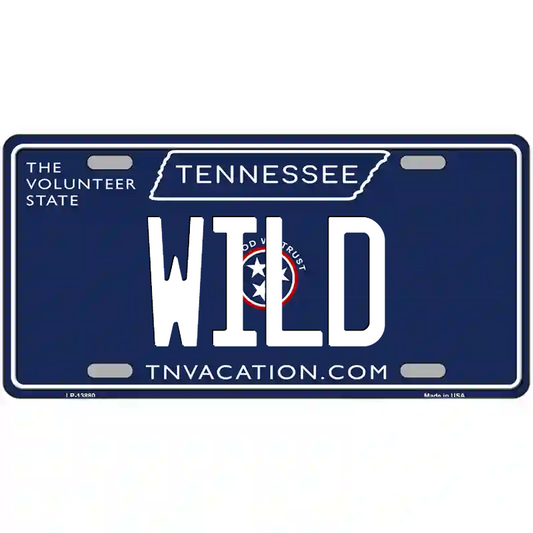 Wild Tennessee Blue Metal Sign