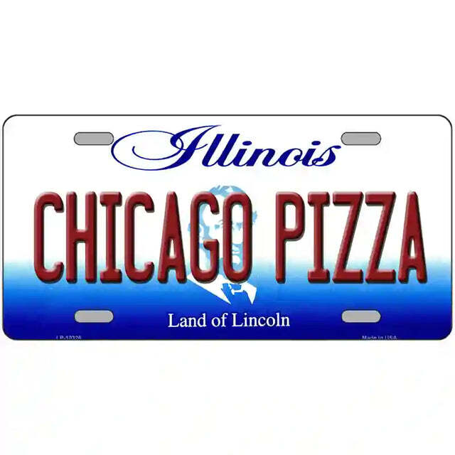 Chicago Pizza Illinois Metal Sign