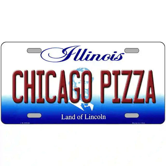 Chicago Pizza Illinois Metal Sign