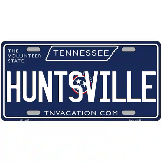 Huntsville Tennessee Blue Metal Sign