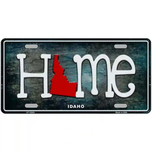 Idaho Home State Outline Metal Sign