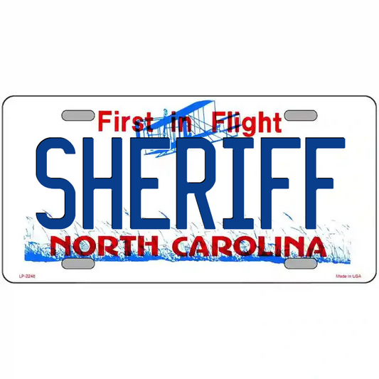 Sheriff North Carolina Metal Sign