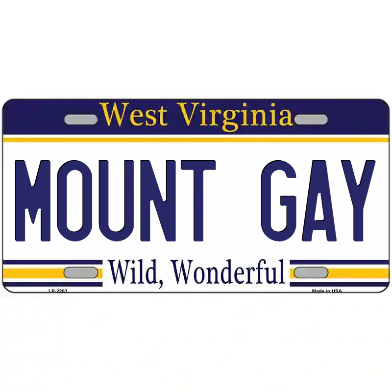 Mount Gay West Virginia Metal Sign