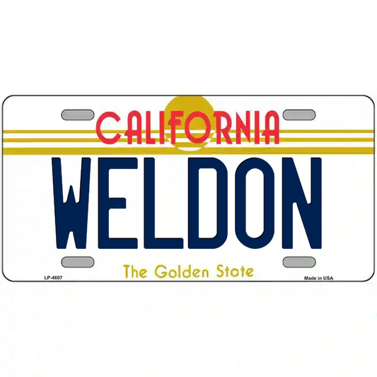 Weldon California Metal Sign