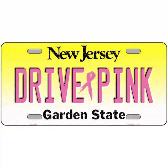 Drive Pink New Jersey Metal Sign