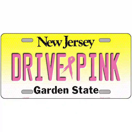 Drive Pink New Jersey Metal Sign