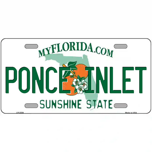 Ponce Inlet Florida Metal Sign