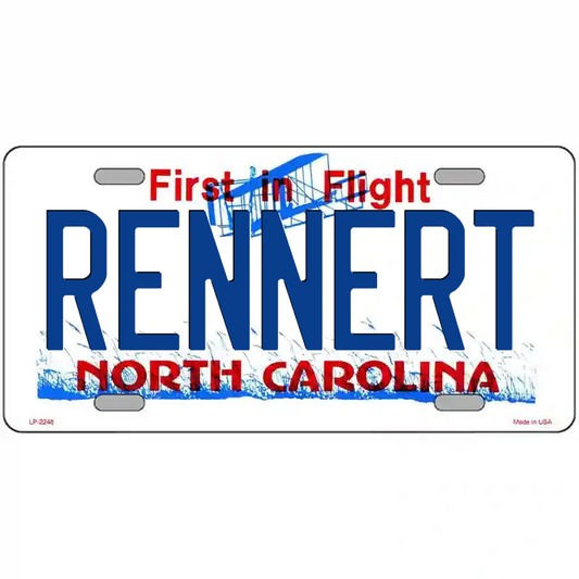 Rennert North Carolina Metal Sign