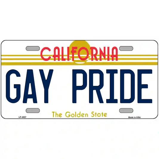 Gay Pride California Metal Sign