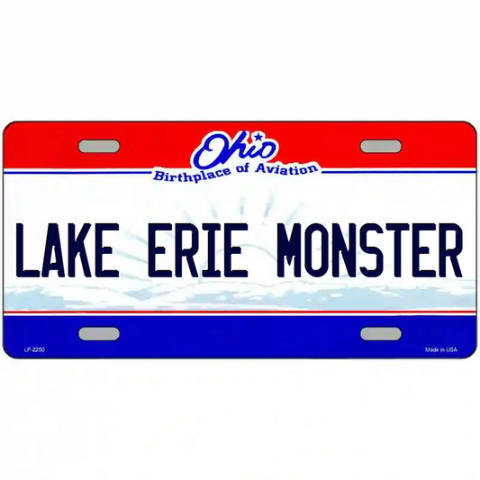 Lake Erie Monster Ohio Metal Sign
