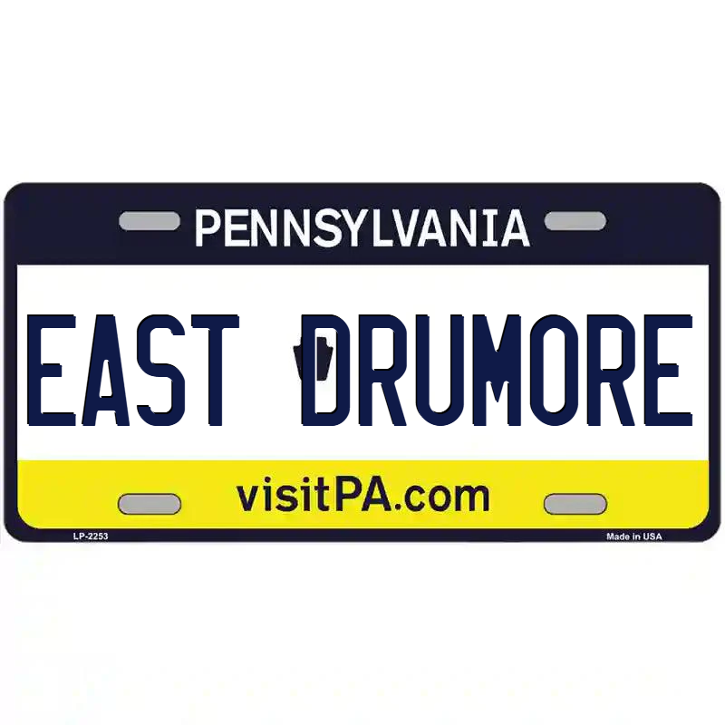 East Drumore Pennsylvania Metal Sign