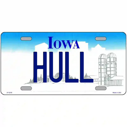 Hull Iowa Metal Sign