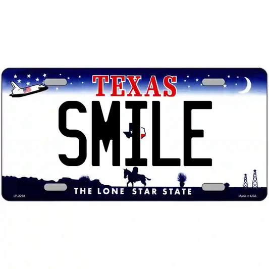 Smile Texas Metal Sign