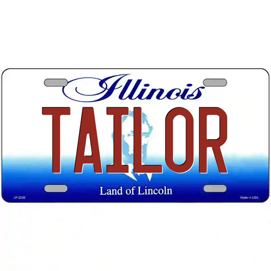 Tailor Illinois Metal Sign