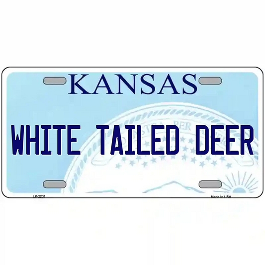 White-Tailed Deer Kansas Metal Sign