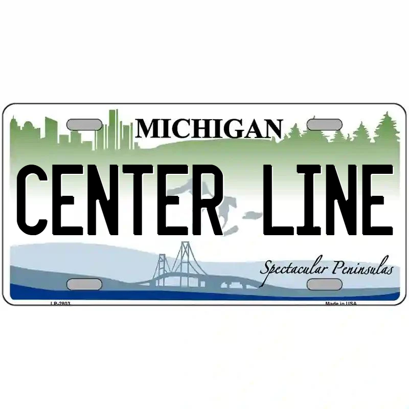 Center Line Michigan Metal Sign