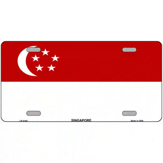 Singapore Flag Metal Sign