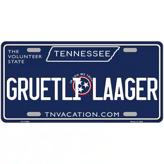 Gruetli-Laager Tennessee Blue Metal Sign