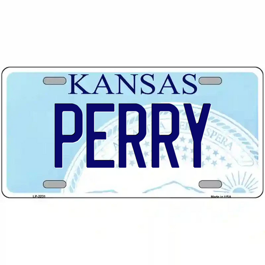 Perry Kansas Metal Sign