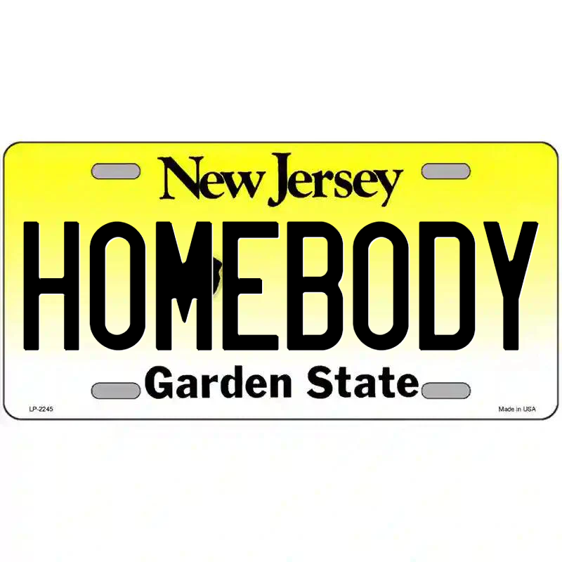 Homebody New Jersey Metal Sign