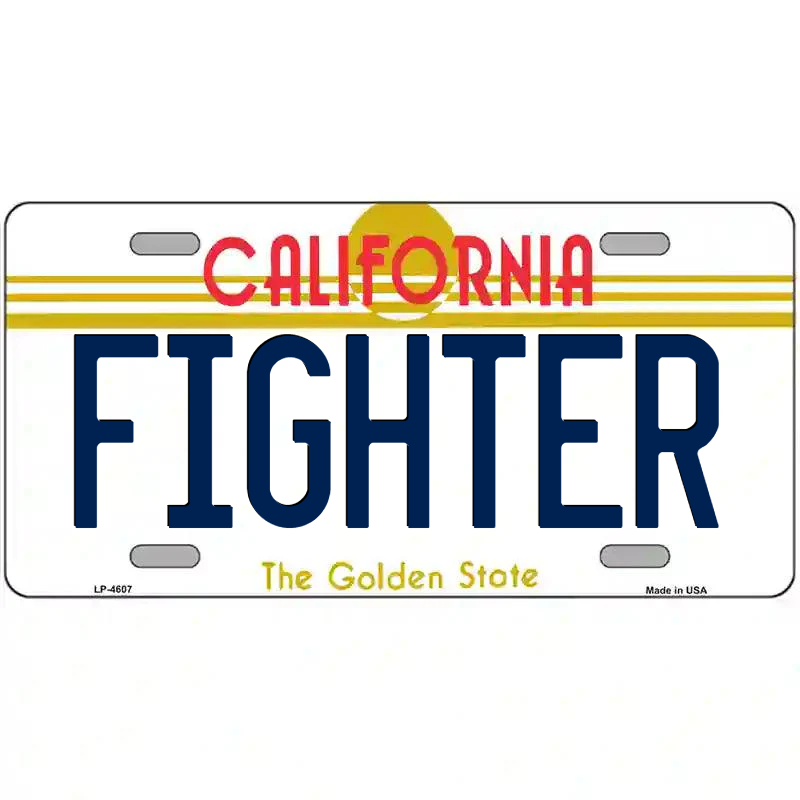 Fighter California Metal Sign