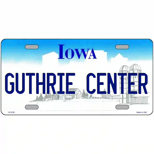 Guthrie Center Iowa Metal Sign