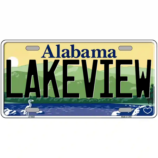 Lakeview Alabama Metal Sign