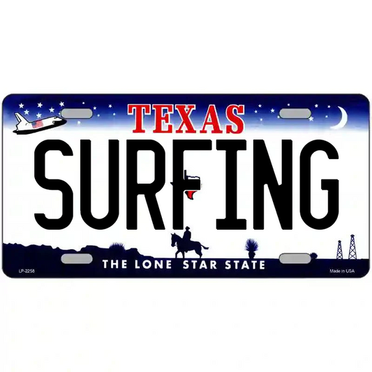 Surfing Texas Metal Sign
