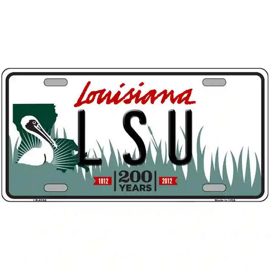LSU Louisiana Metal Sign