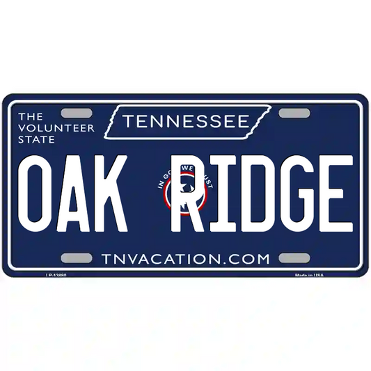 Oak Ridge Tennessee Blue Metal Sign