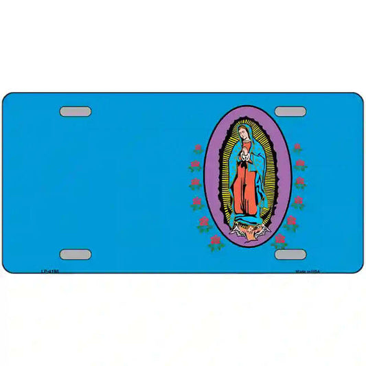 Virgin Mary Blue Metal Sign