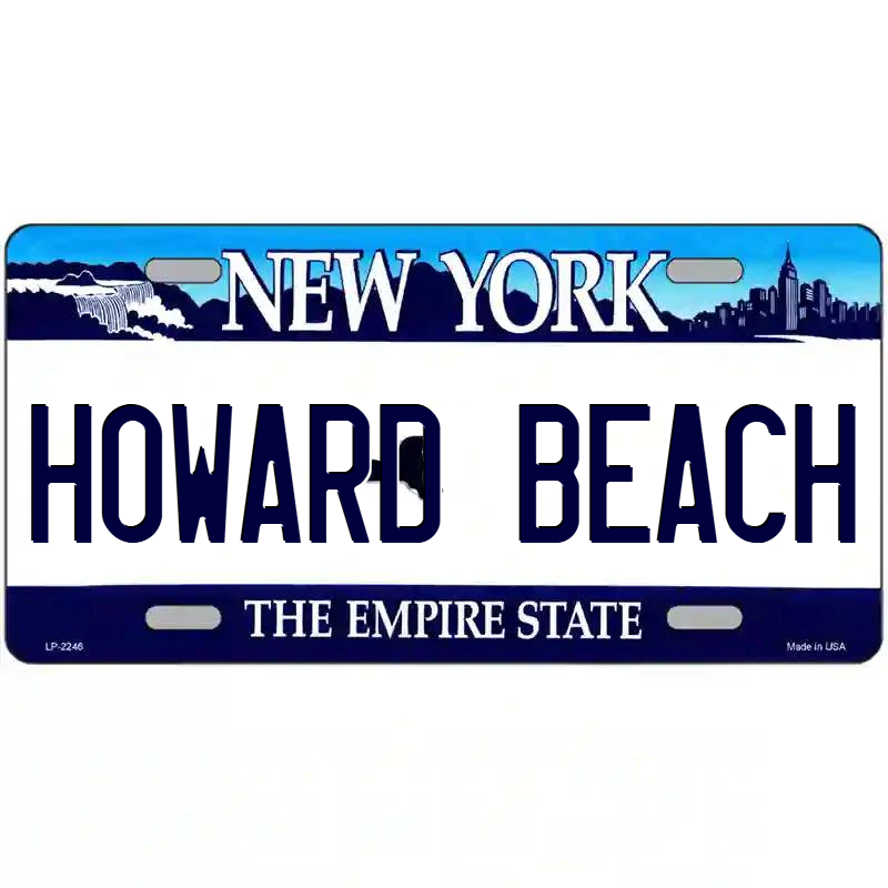 Howard Beach New York Blue Metal Sign