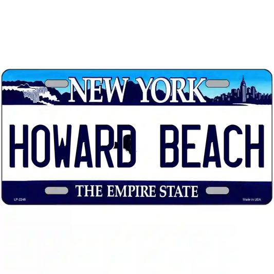 Howard Beach New York Blue Metal Sign