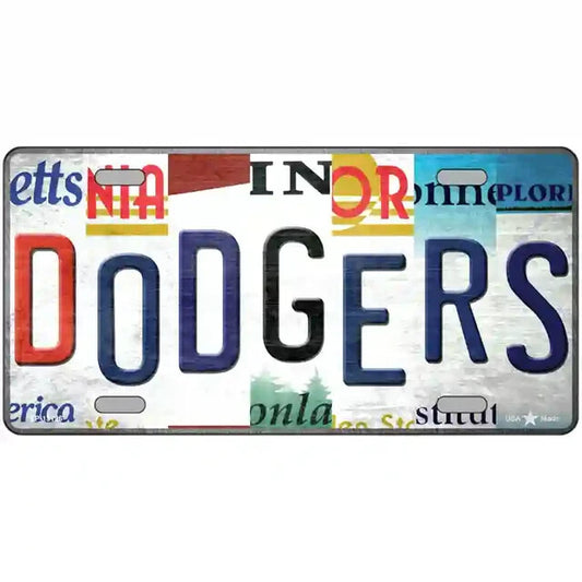 Dodgers Strip Art Metal Sign