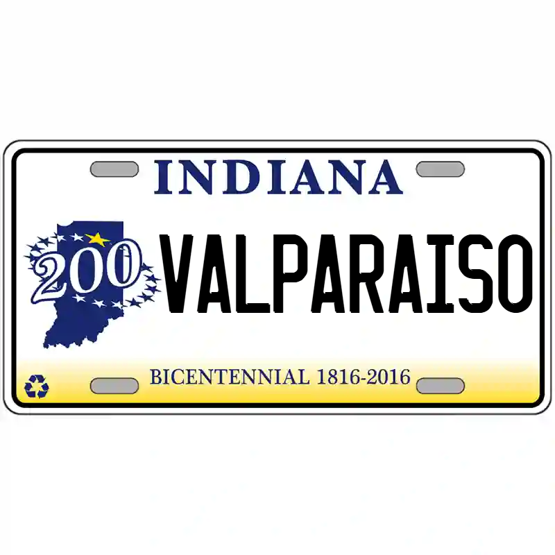 Valparaiso Indiana Bicentennial Metal Sign