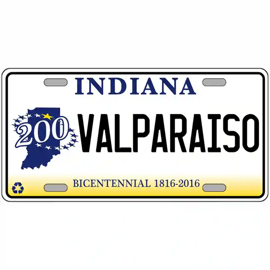 Valparaiso Indiana Bicentennial Metal Sign