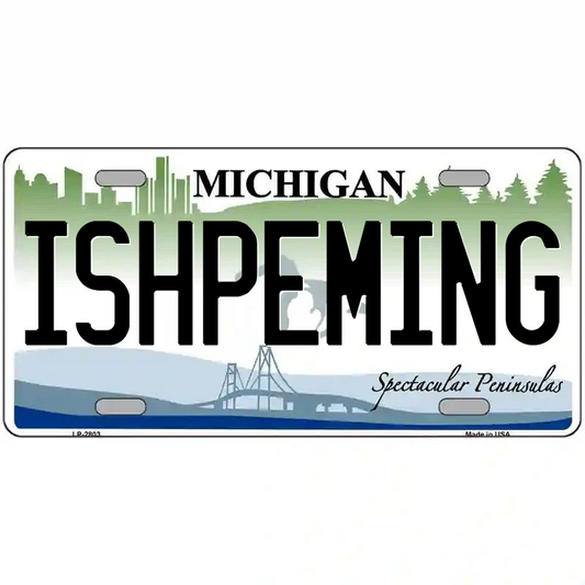 Ishpeming Michigan Metal Sign