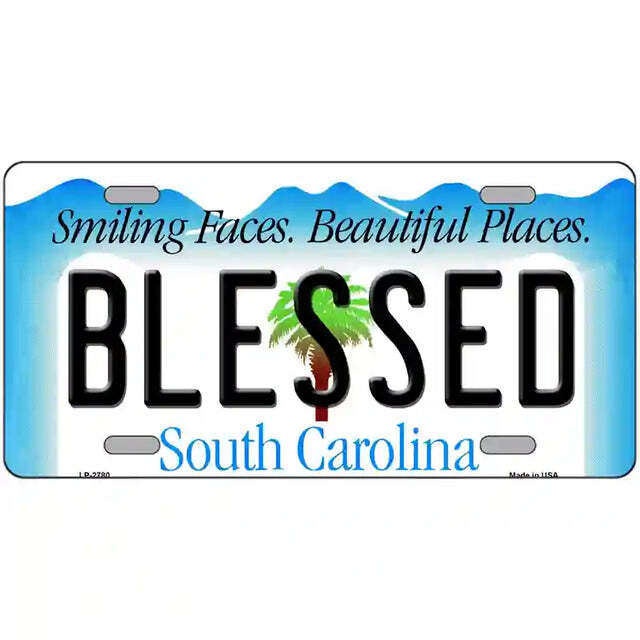 Blessed South Carolina Metal Sign